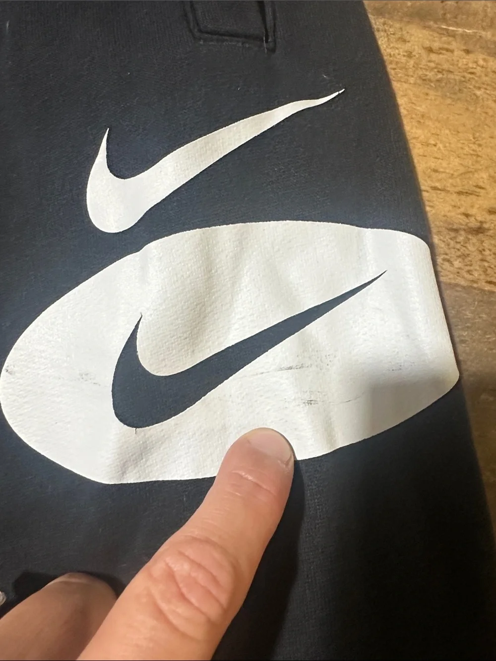 Nike Kids Black Hoodie and Joggers Set with White Swoosh Size Large